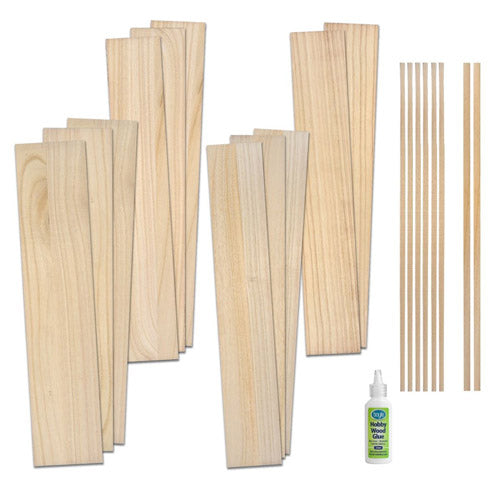 Hobby Paulownia Wood Model Pack 20pcs