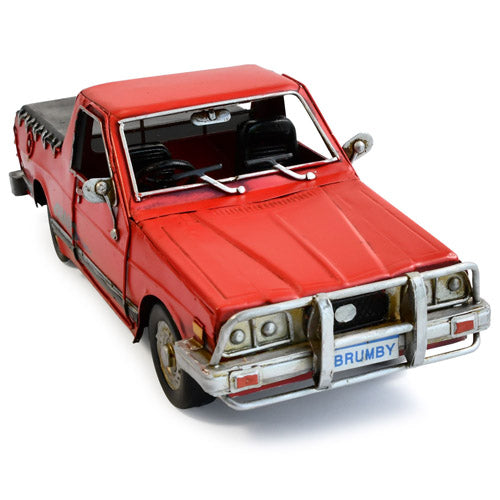 Red 1986 Subaru Brumby Ute Ornament (33x14x10.5cm)