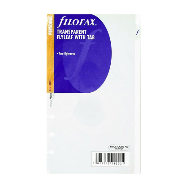 Filofax Personal Transparent Flyleaf with Tab 2pk