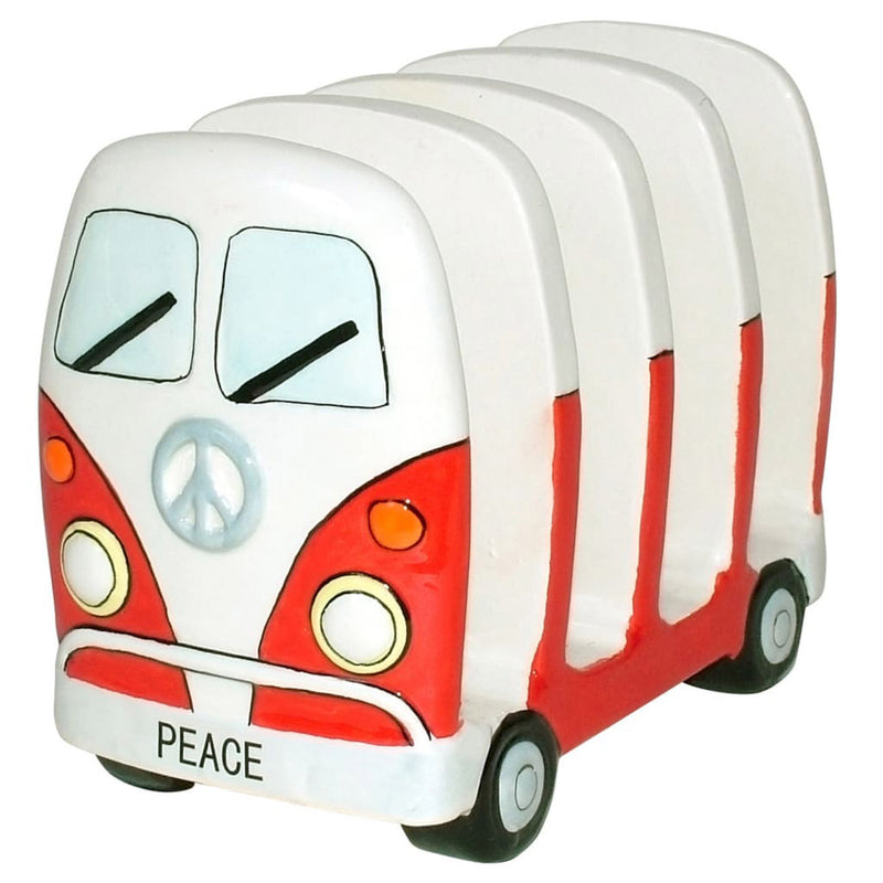 Peace Campervan Toast Rack (Red)