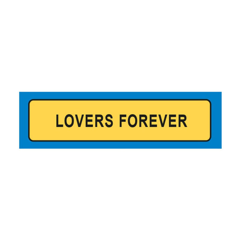 Lovers Forever License Plate Keyring