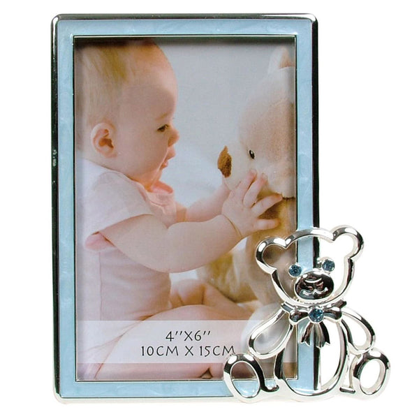 Baby and Bear Frame (Blue)