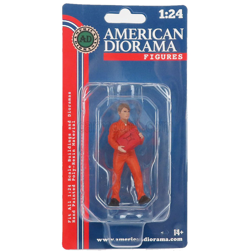  Figura de mecánico en uniforme escala 1:24 (naranja)