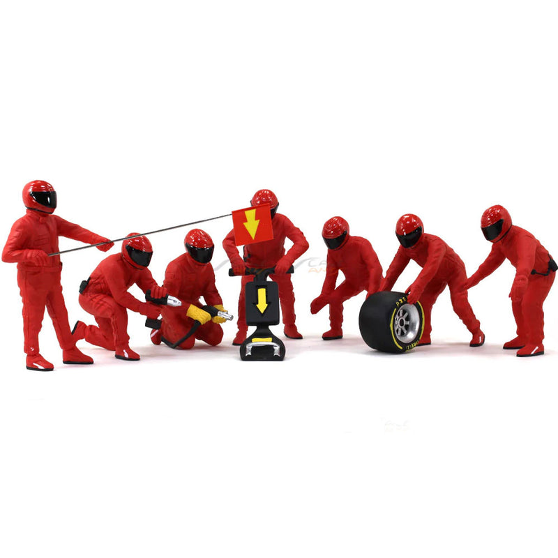  Figura de escala 1:43 de Pit Crew F1 (juego de 7)