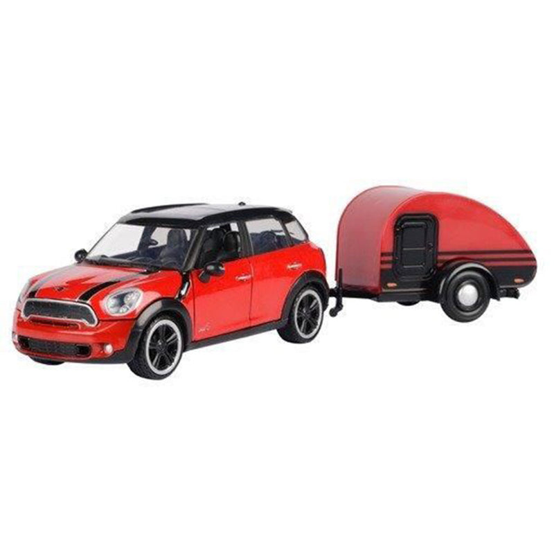 Mini Cooper S Countryman W/ Trailer 1/24 Modello in scala