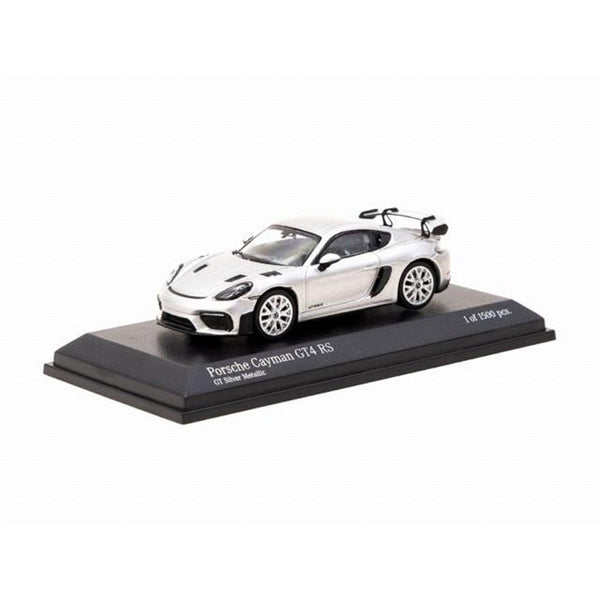 Porsche Cayman GT4 RS GT 1/64 Scale Model (Silver Metallic)