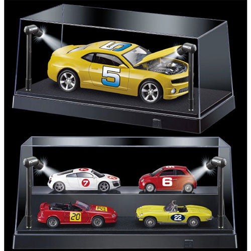 Black Base LED Lighted Display Case 1:24/1:43 Scale