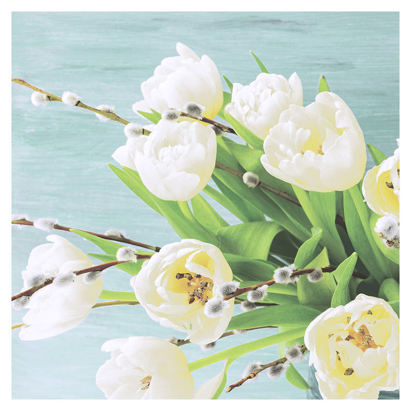 Papier + design tulipes imprimer des serviettes