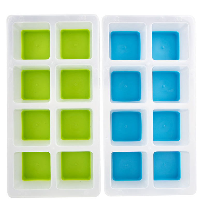 Appetito Easy Release 8-Cube Square Ice Tray 2pc (Blue/Lime)