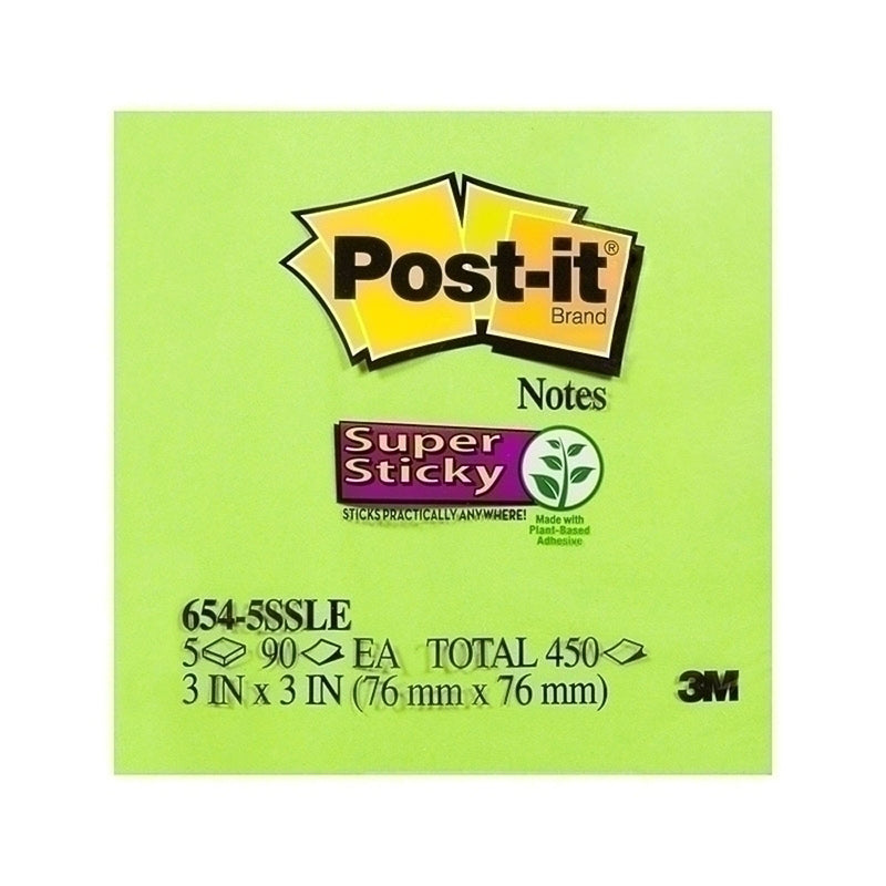 Post-it 76x76mm notas super pegajosas (caja de 4)