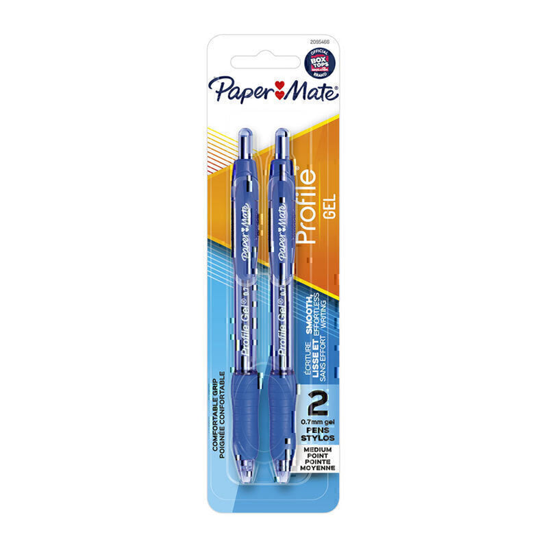 Profilo PM Retrattile Gel penna 0,7 mm 2pk (scatola di 6)