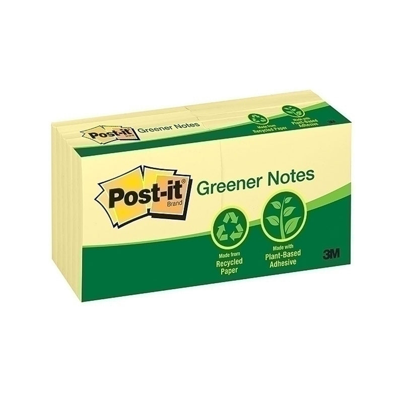 Notes plus vertes post-it 12pk (jaune canari)