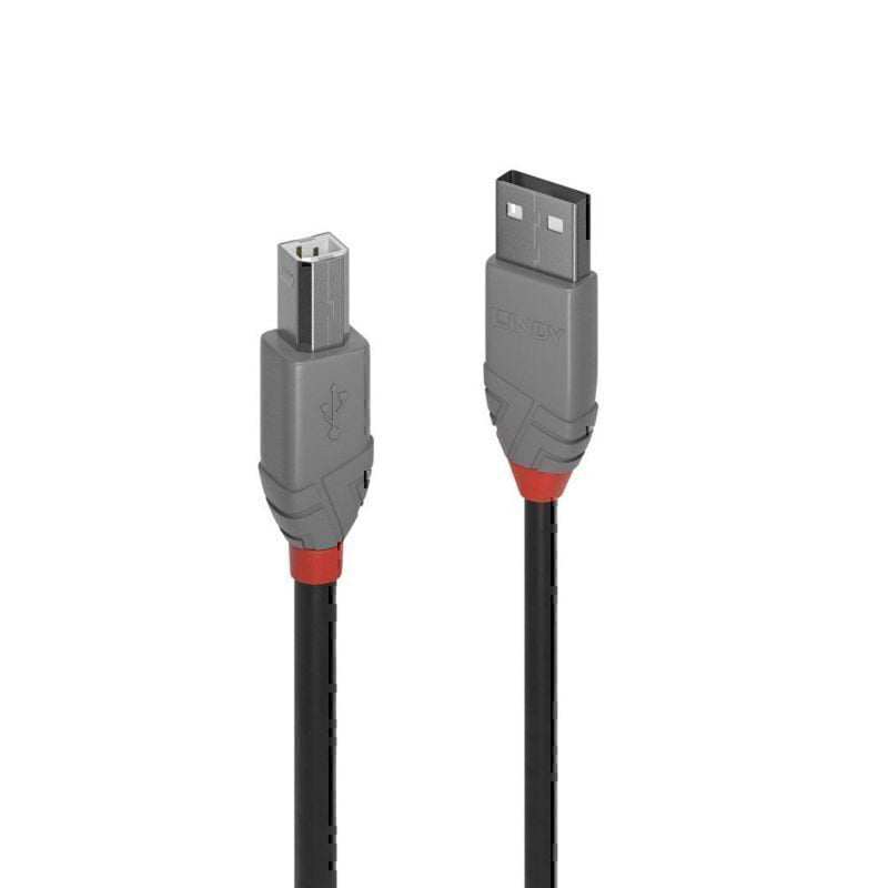 Lindy USB-A 2.0 à USB-B Cable Anthra Line