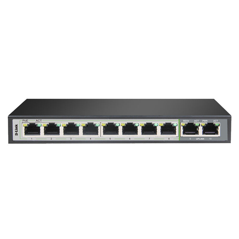 Switch poe gigabit d-link con 2 porte uplink