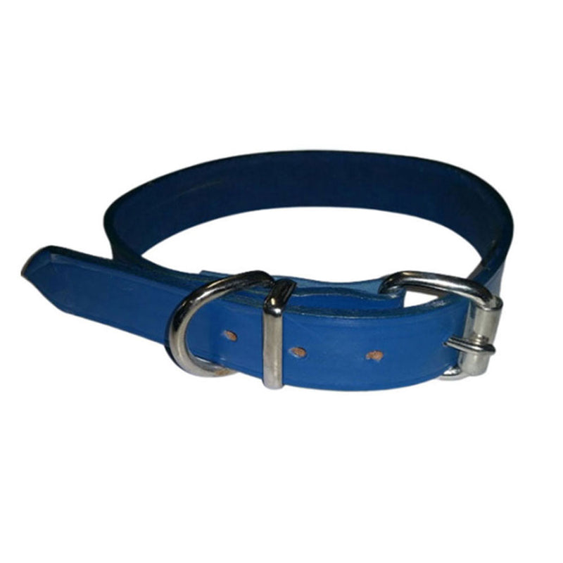 Leather Plain Collar (Blue)