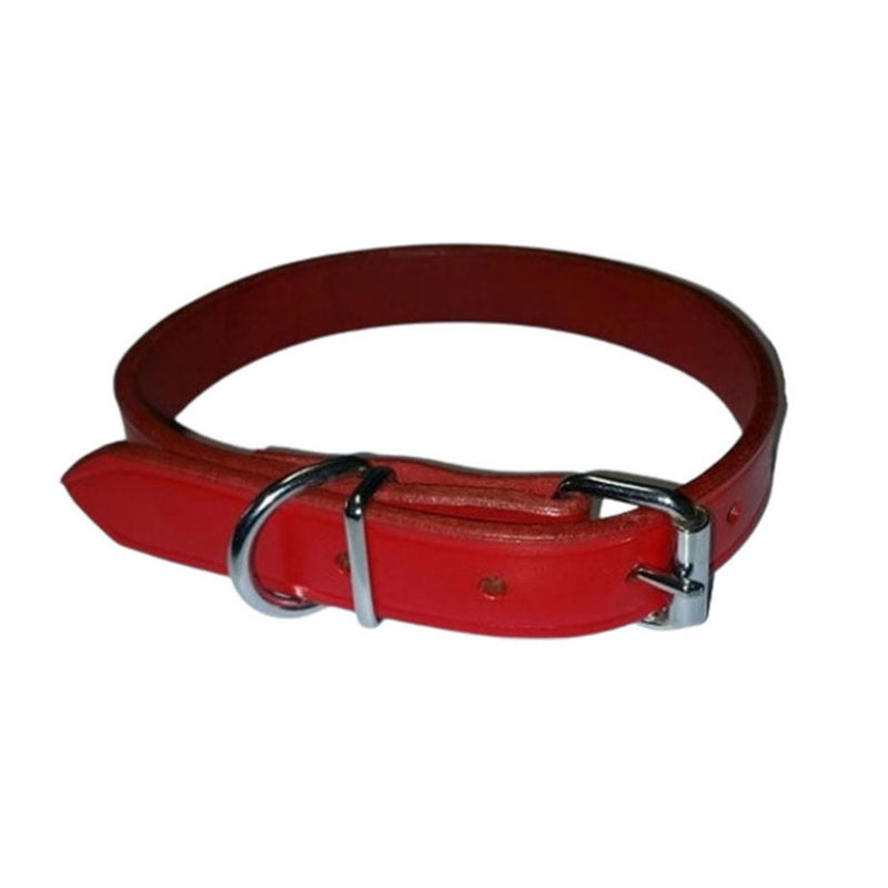 Leather Plain Collar (Red)