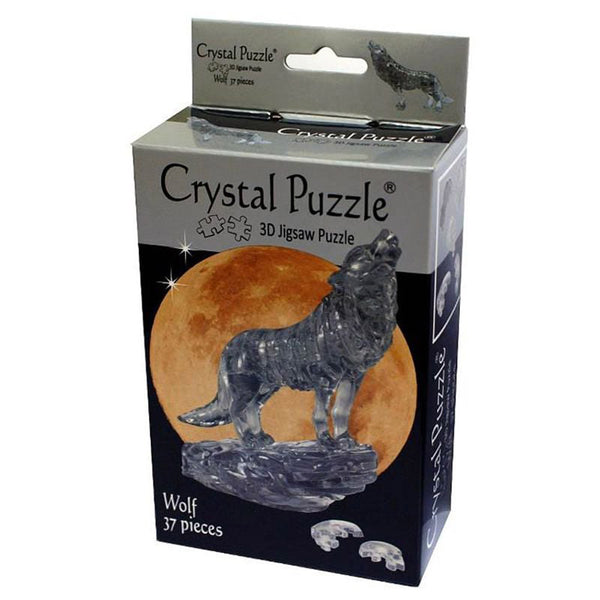 3D Crystal Jigsaw Puzzle Wolf Figure (Black)