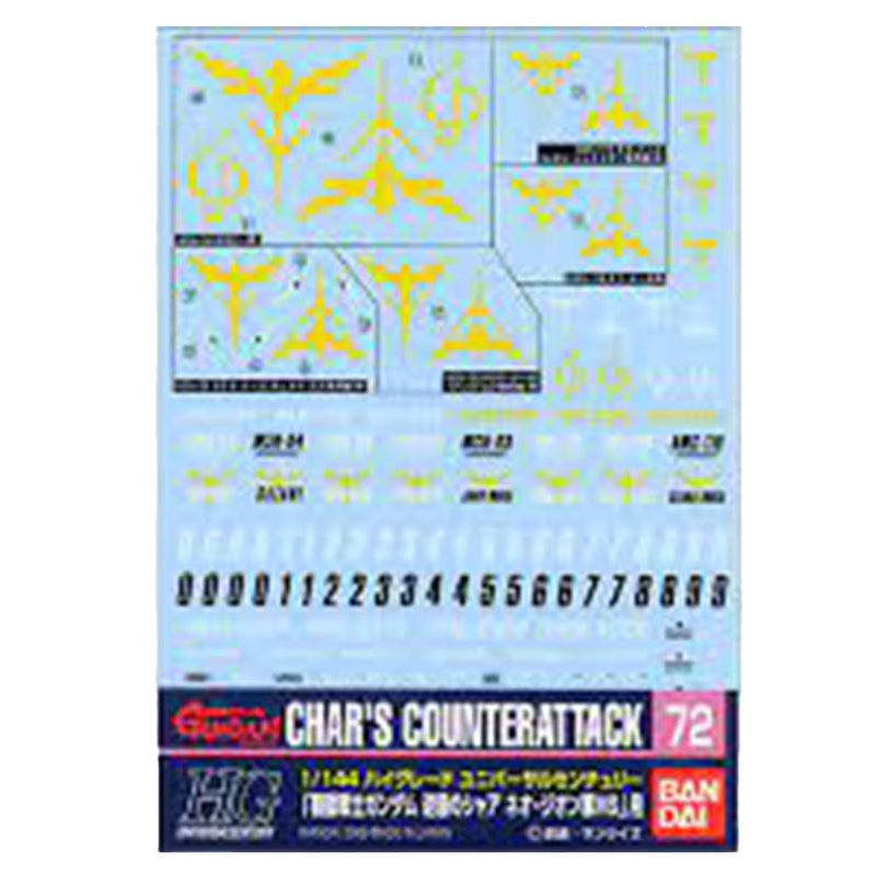  Modelo de contraataque de Gundam Decal Chars