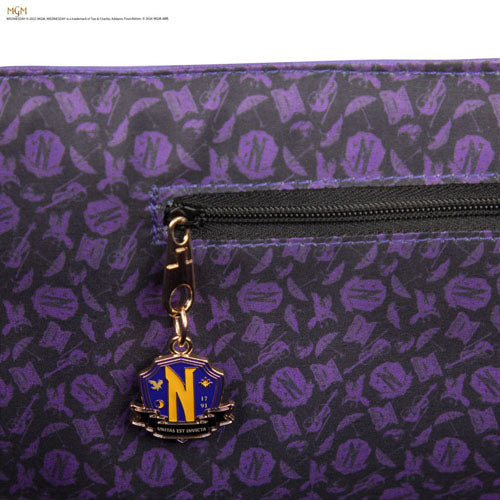 Wednesday TV Nevermore Academy Shopping Bag (Purple)