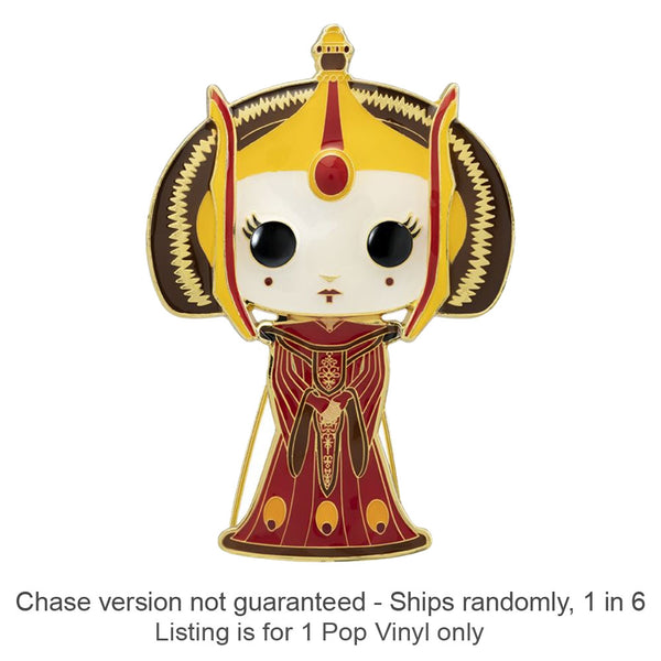 Queen Amidala 4" Pop! Enamel Pin Chase Ships 1 in 6