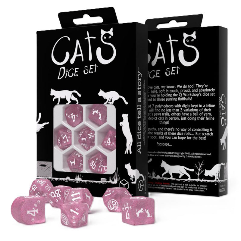 Q workshop gatti set di dadi moderni 7pcs