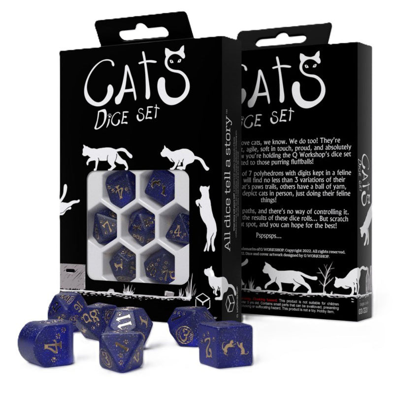 Q Taller Cats Modern Dice Set 7pcs