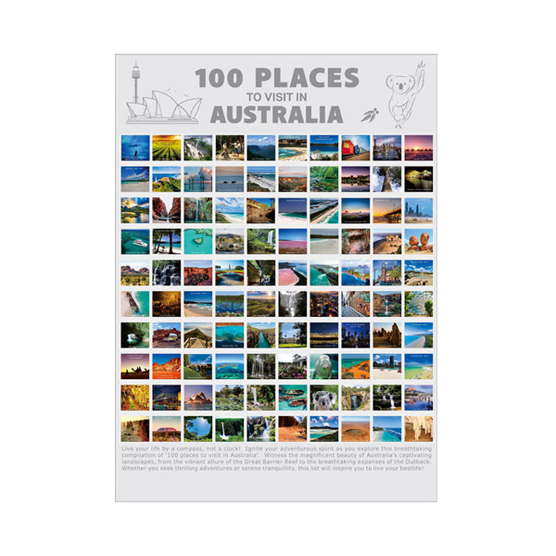 Scratch Me Away Top 100 Places Australia Travel Map