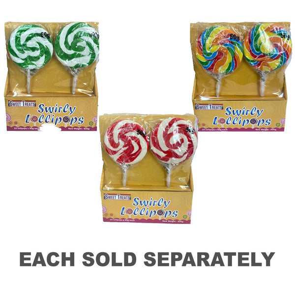 Sweet Treats Swirly Lollipops (10x50g)