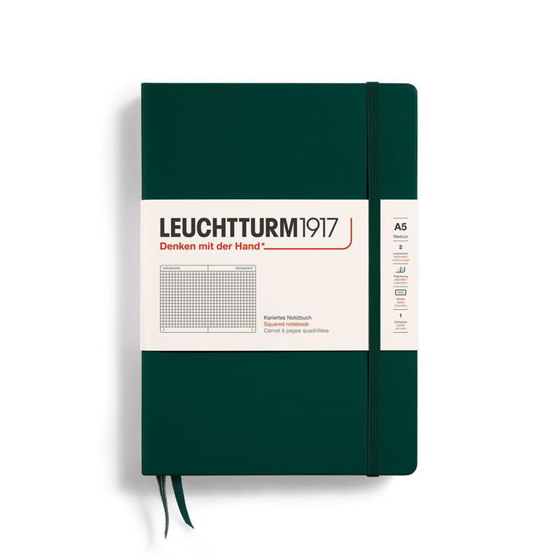 Leuchtturm Hardcover Squared Notebook A5 (Green)