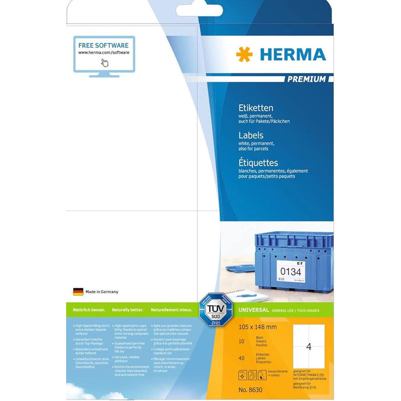 Herma Premium Labels A4 105mm 10pc