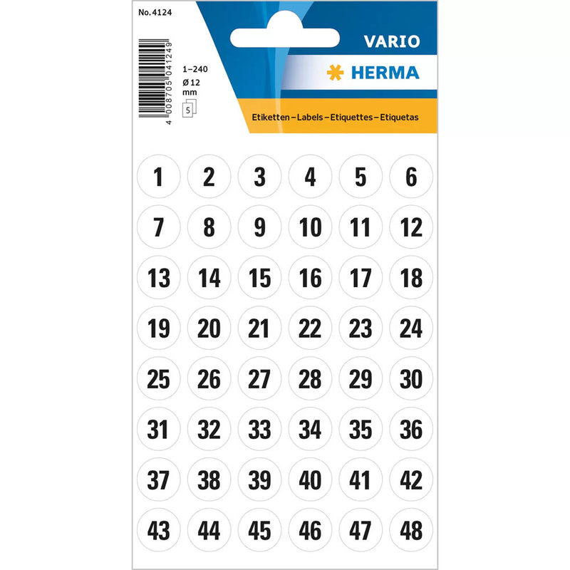 Herma Paper Number Sticker