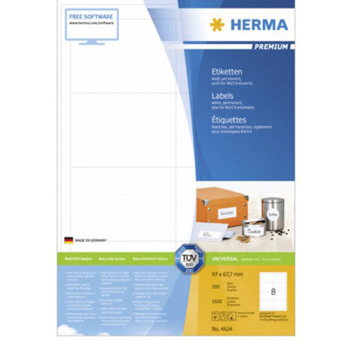 Herma Premium Labels A4 96.5mm 200pc