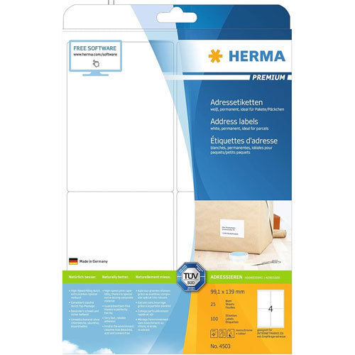 Herma Premium Labels A4 99.1mm 25pc