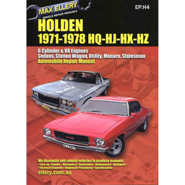 Holden 1971-1978 HQ HJ HX HZ Repair Manual