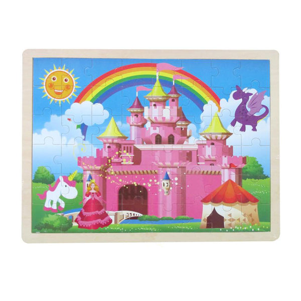 Wooden Knob Castle Jigsaw Puzzle 48pcs