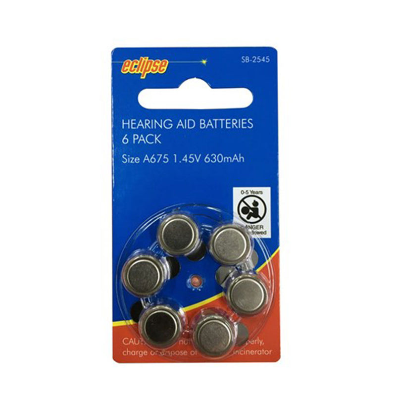 Batteries d'aides auditives (pack de 6)