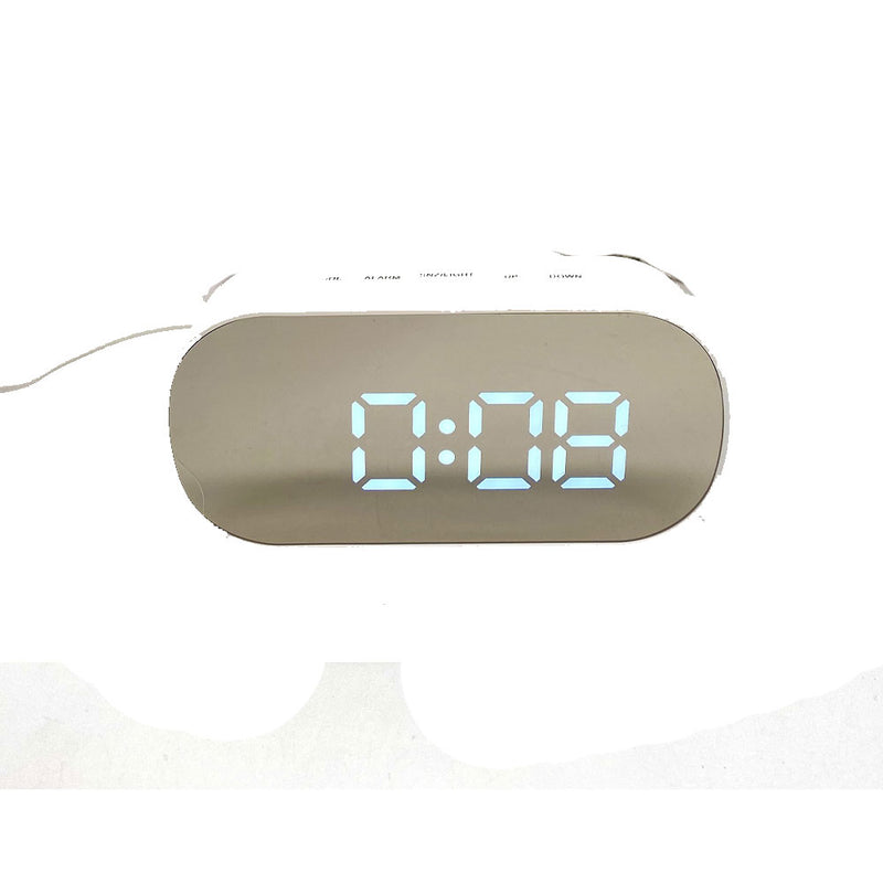 Oval LCD Table Clock