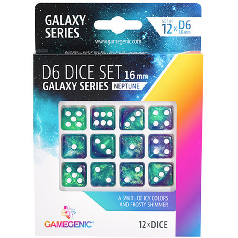  Juego de dados Gamegenic Galaxy Series D6 16 mm (12 piezas)