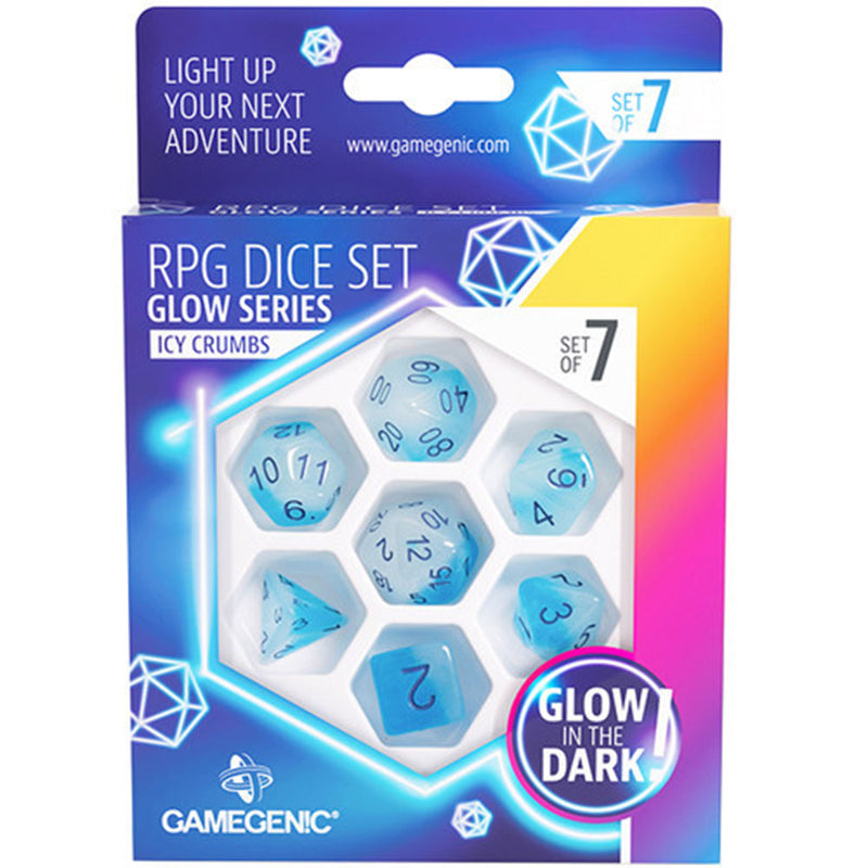  Juego de dados RPG Gamegenic Glow Series 7 piezas