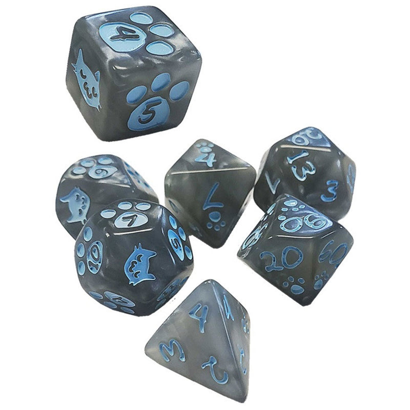  Set Dados Poliédricos Gatito 7uds