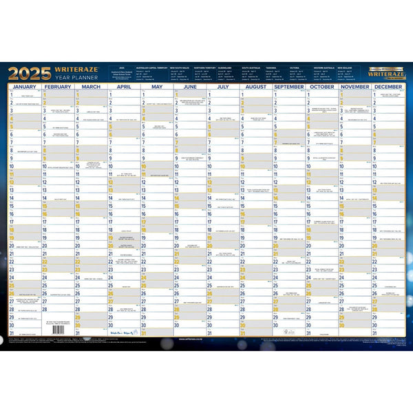 Collins Laminated Framed 2025 Planner (700x1000mm)