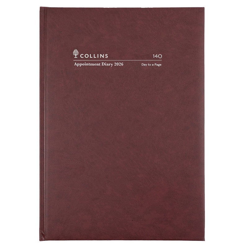 Collins Early Edition A4 Day to Page 2026 Diary (Burgundy)