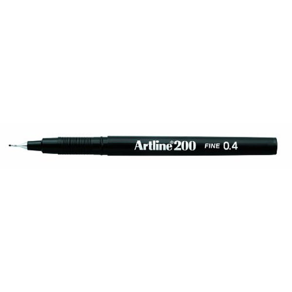 Artline 200 Fineliner 0.4mm Fine Tip Pen (Black)