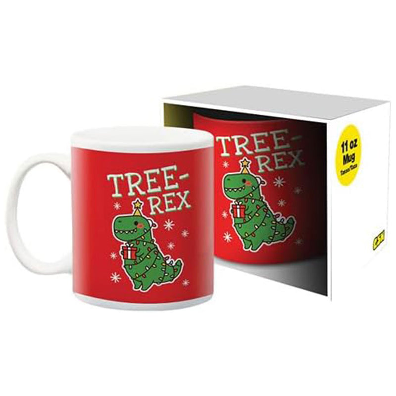 Aquarius Christmas T-Rex Ceramic Mug