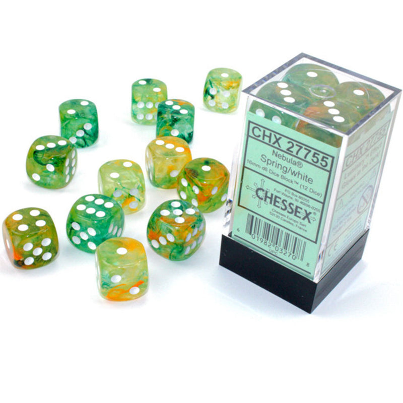 Nébuleuse Chessex 16 mm D6 Bloc de dés