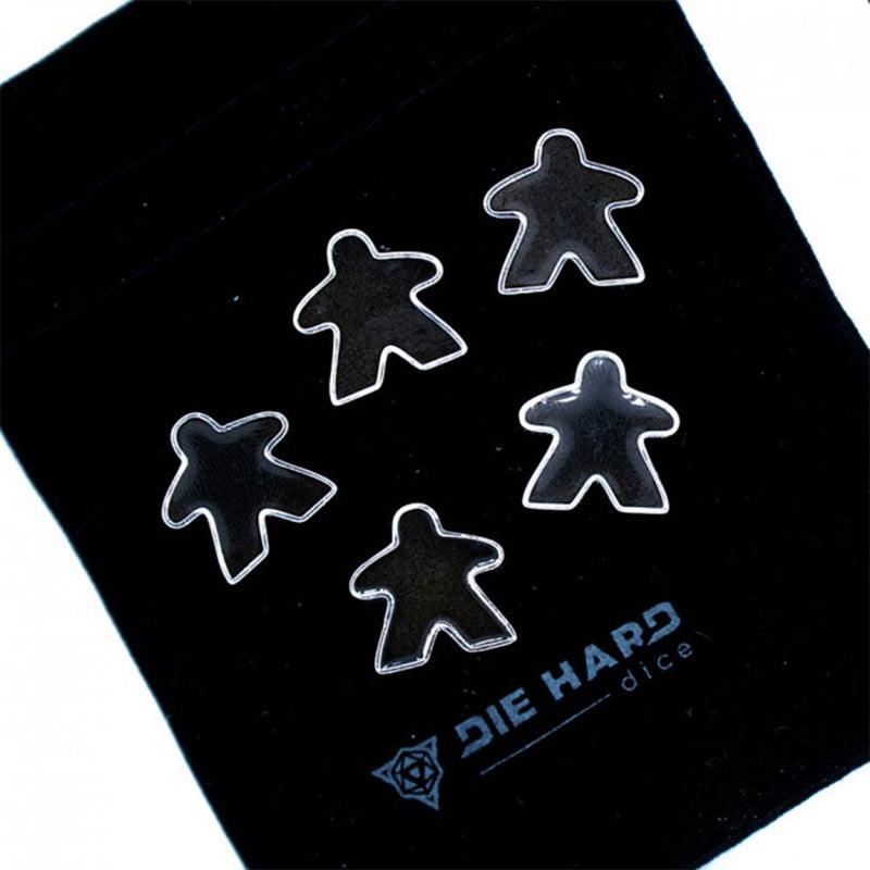  Meeples de metal platino DHD con bolsa (juego de 5)