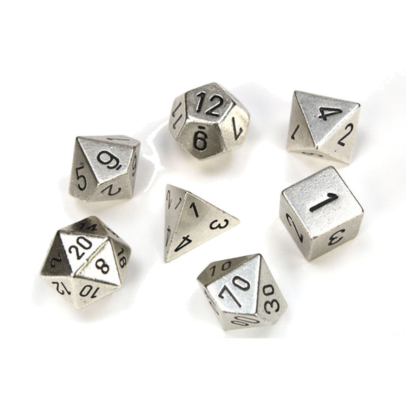  Juego de 7 troqueles poliédricos Chessex de metal