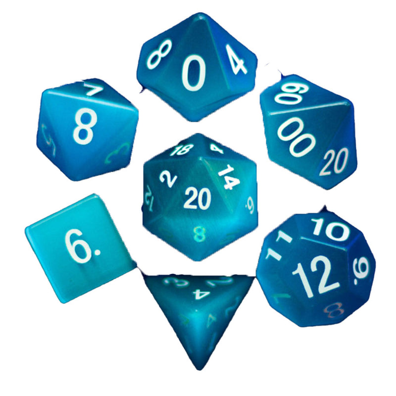 Mdg Cat's Eye Polyéddral Dice Set 16 mm