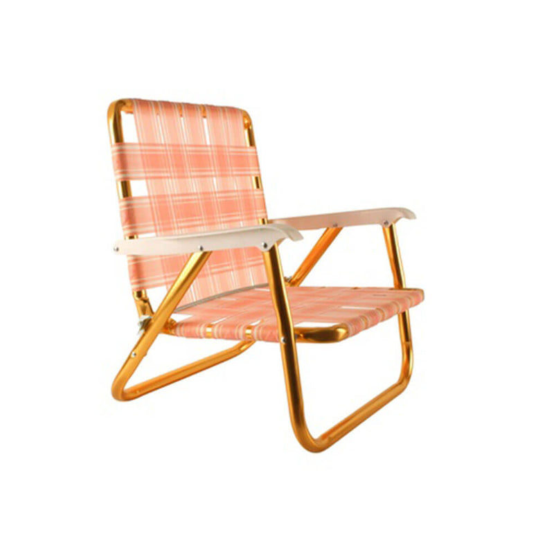  Silla de picnic retro con estructura dorada (56x56,5x49cm)