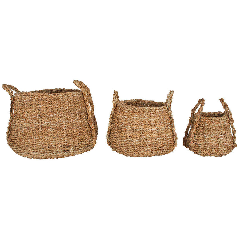 Denmark Seagrass Dim Jhuri Design Set of 3 (sml:21x20x16cm)